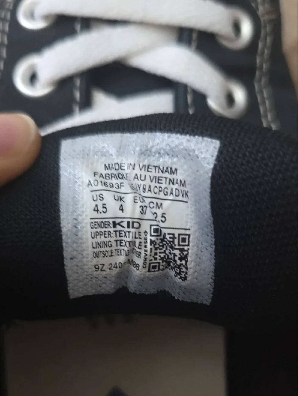 Converse Chuck Taylor All Star Street Low Sneakers Black White 4.5